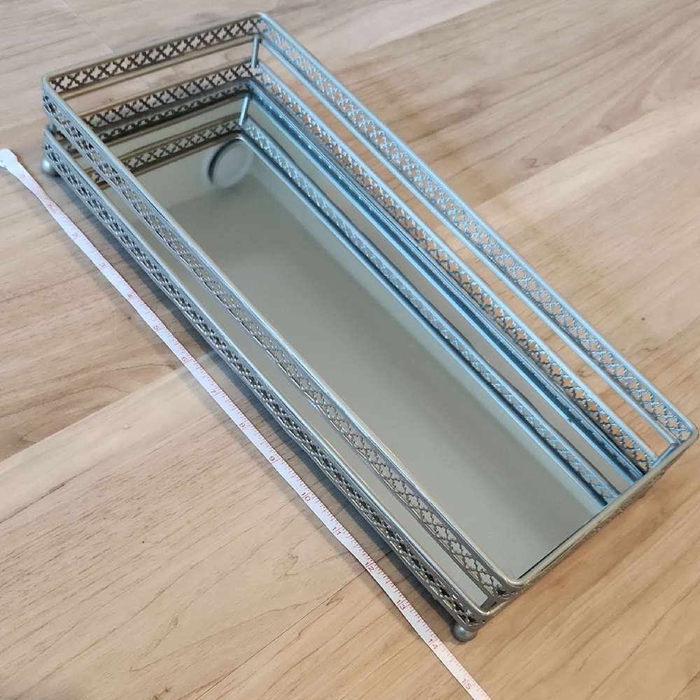 Elegant Mirror Metal Tray